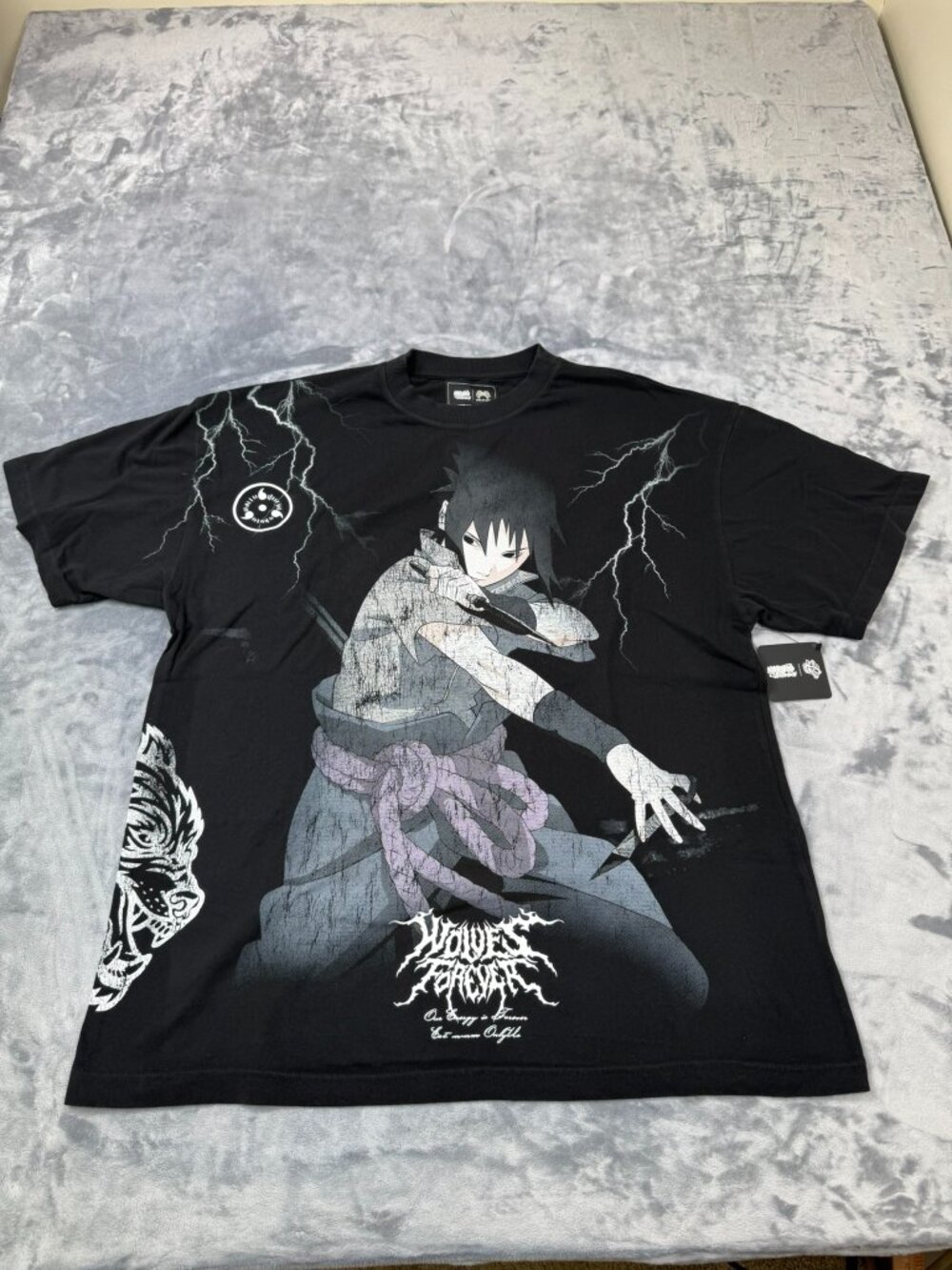 Darc Sport X Naruto Shippuden Uchiha Sasuke Side By Side T-shirt Size L OS